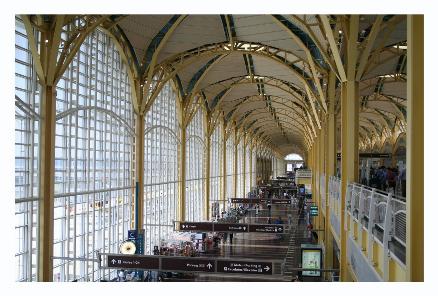 Main hallway from the mezzanine level.